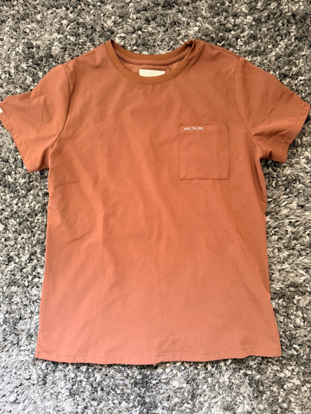 Hypothesis Medical wear Edition Men's Short-Sleeve Pocket Tee in Rust Brown
